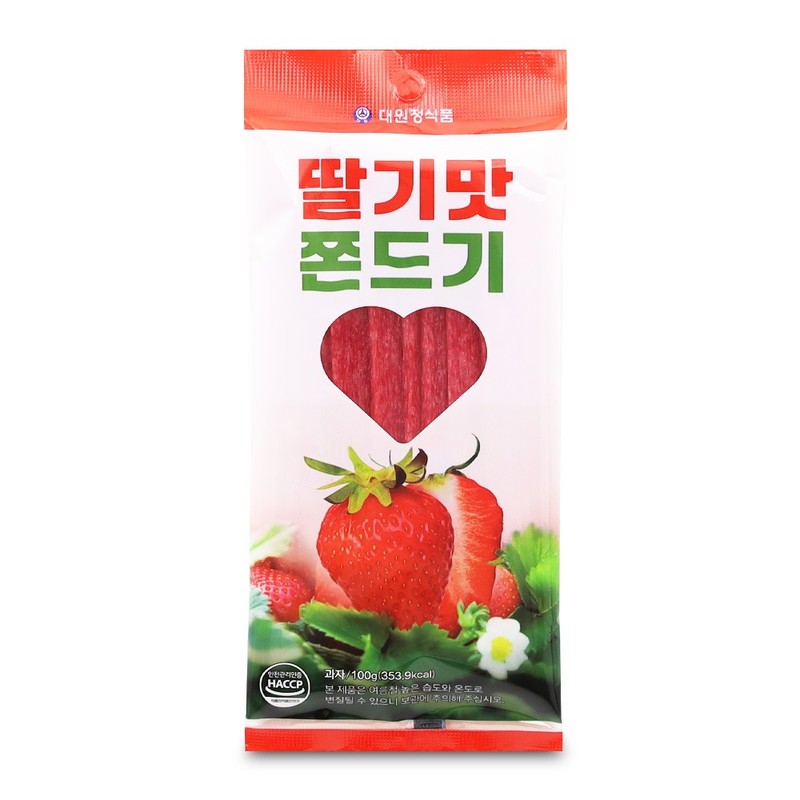 대원정식품 딸기맛 쫀드기 100g 스낵 야식