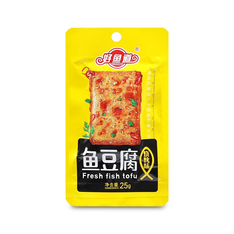 중국간식 유도우푸 샤오카오웨이 바베큐맛 25g 어두부 어묵 스낵 캠핑간식