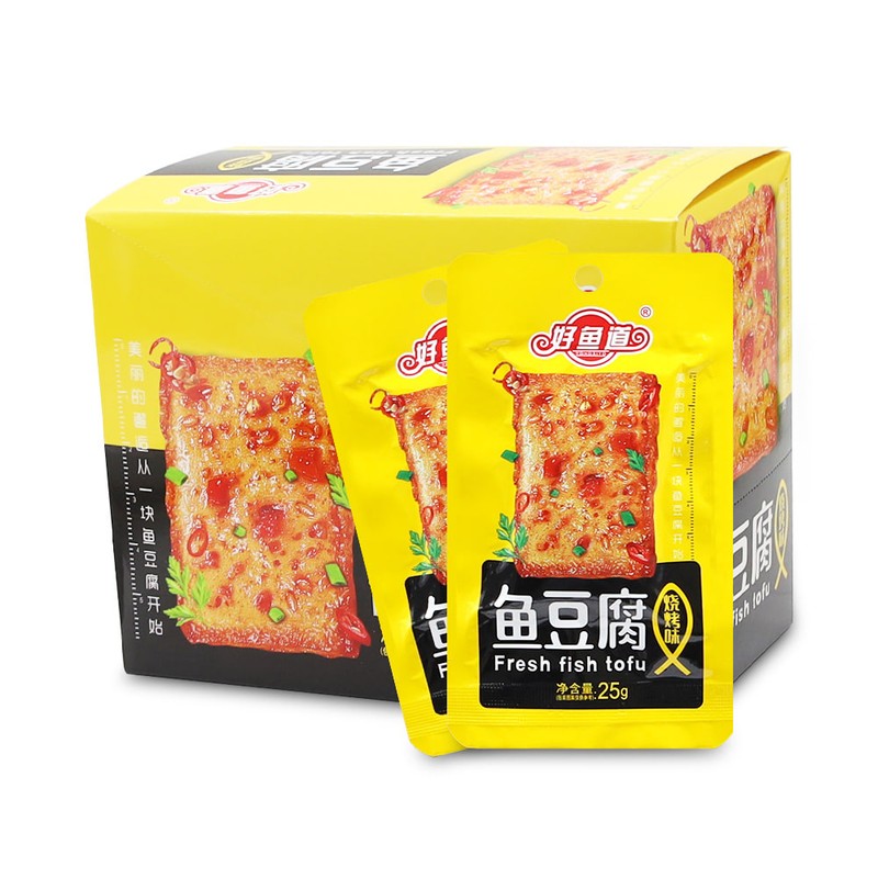 중국간식 유도우푸 샤오카오웨이 바베큐맛 25gx20개 1통 어두부 어묵 스낵 주전부리