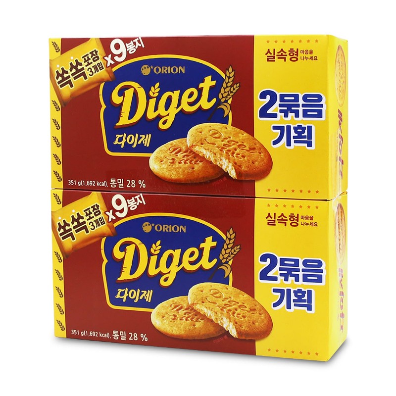 오리온 다이제 2번들 351g 스낵 사무실간식