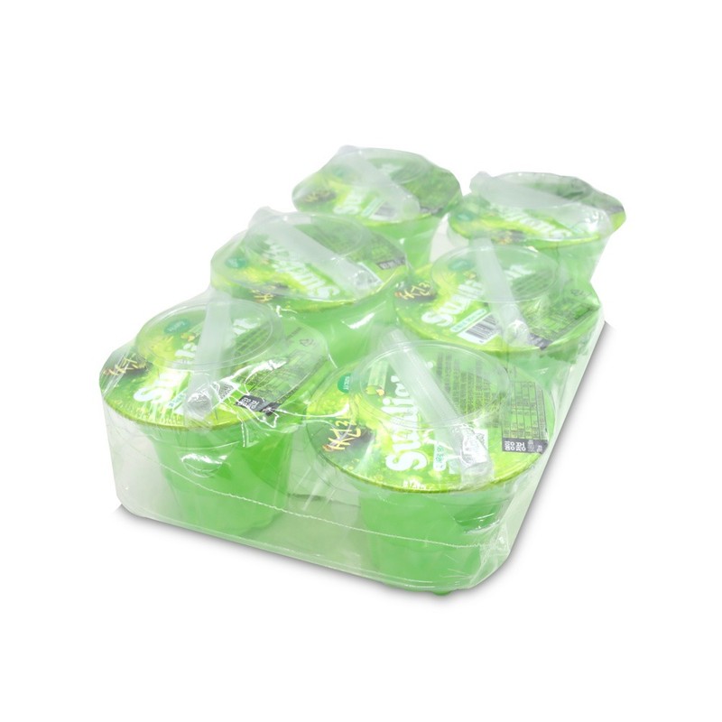 썬라이트 사과맛 푸딩젤리 180ml x 6입 1팩 사탕 학생간식