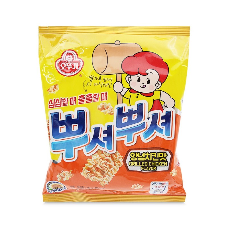 오뚜기 뿌셔뿌셔 양념치킨맛 90g 스낵 학생간식