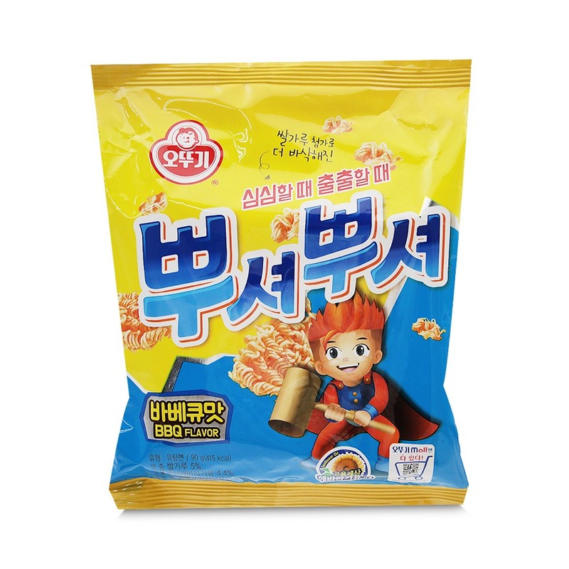 오뚜기 뿌셔뿌셔 바베큐맛 90g 1박스-24개 스낵 학생간식