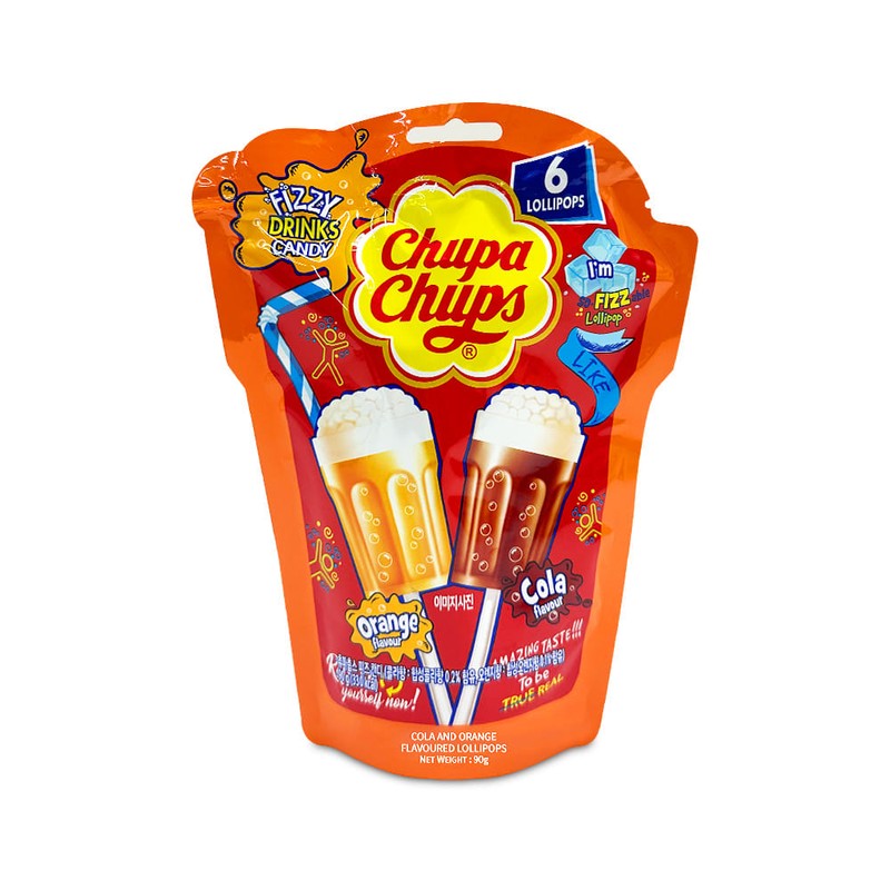 츄파춥스 피즈 캔디 콜라맛 오렌지맛 90g 아이들간식