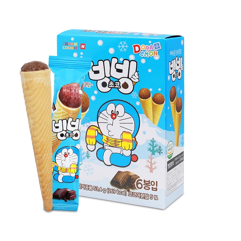 도라에몽 아이스콘 스낵 초코 1개 야식