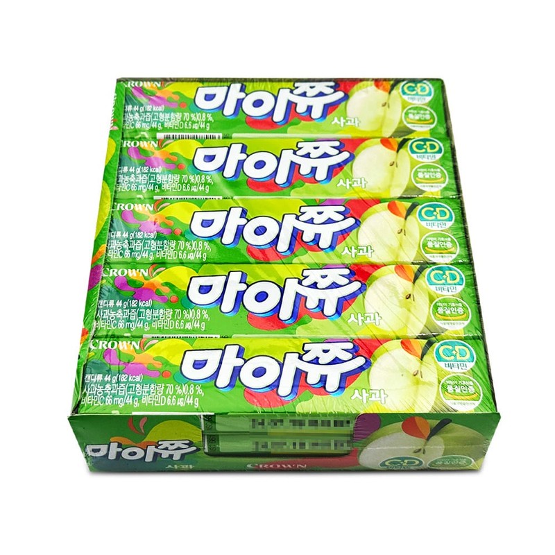 크라운 마이쮸 사과 44gx15개 1통 사탕 입가심