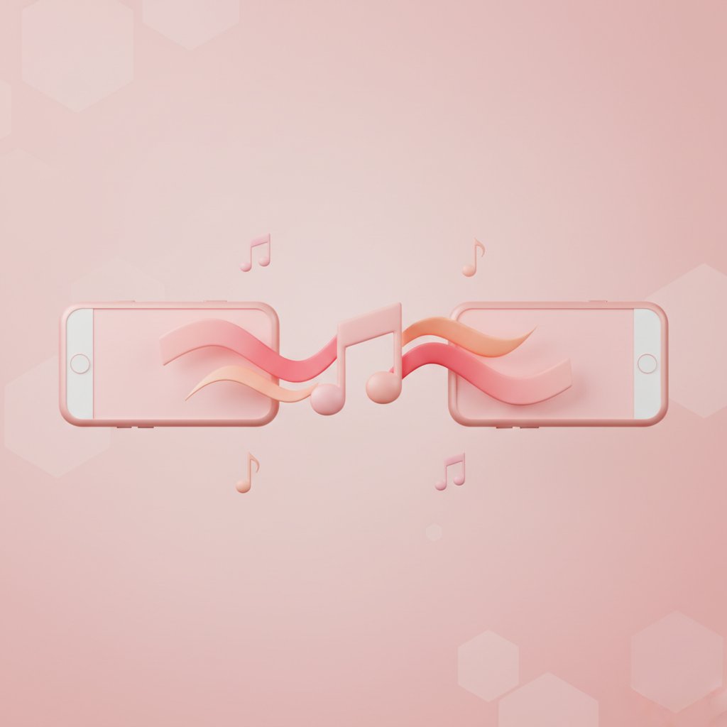 카플레이가 연결된 차 안에서 동승자가 자신의 아이폰으로 SharePlay를 통해 음악을 직접 제어하는 장면