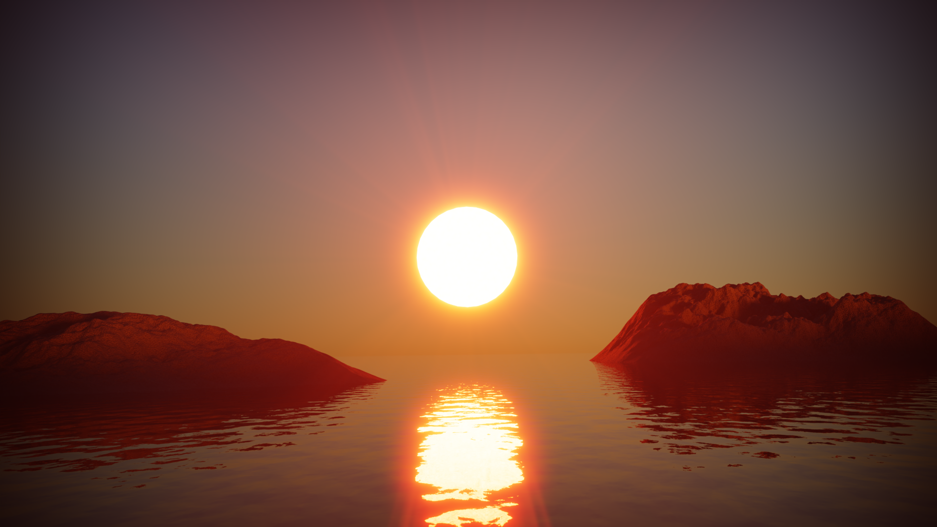 Ocean Sunset Render