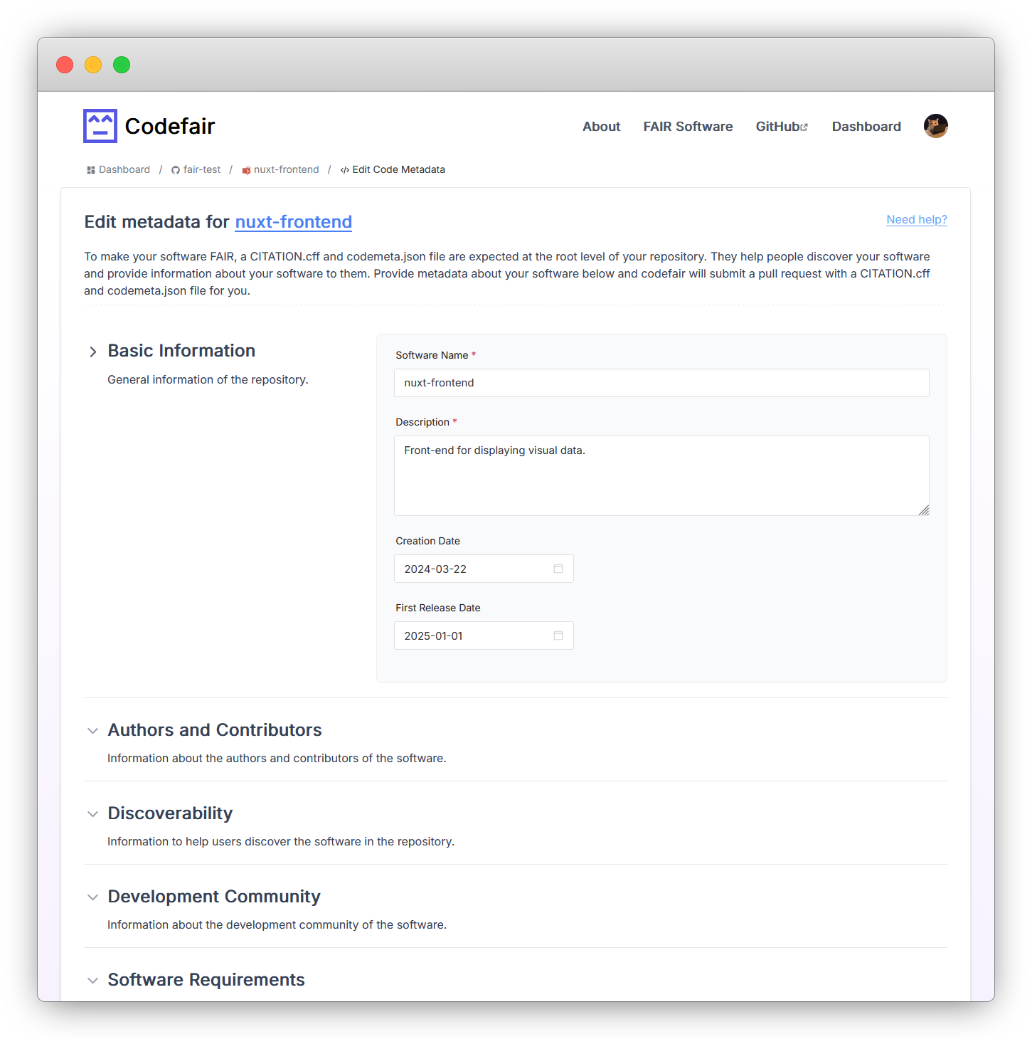 Metadata UI