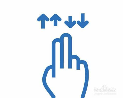双指上下滑动，相当于鼠标的滚轮