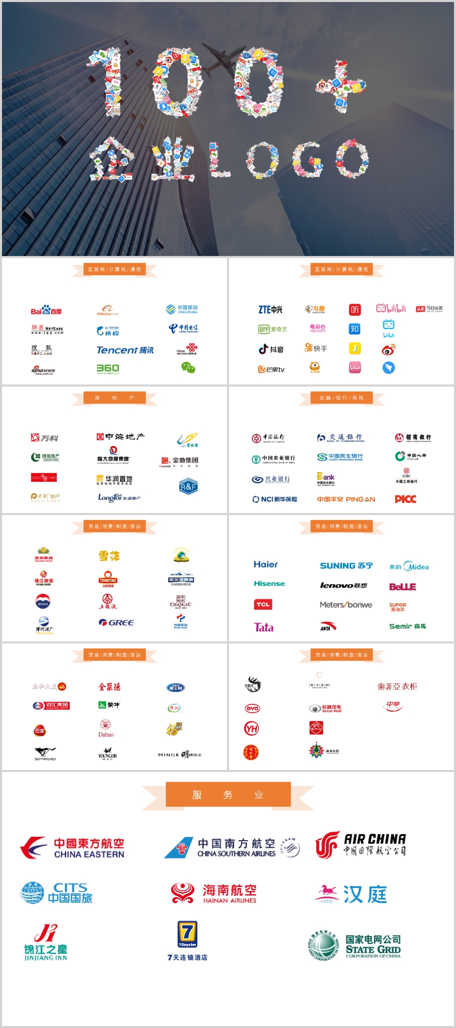100国内知名企业logo