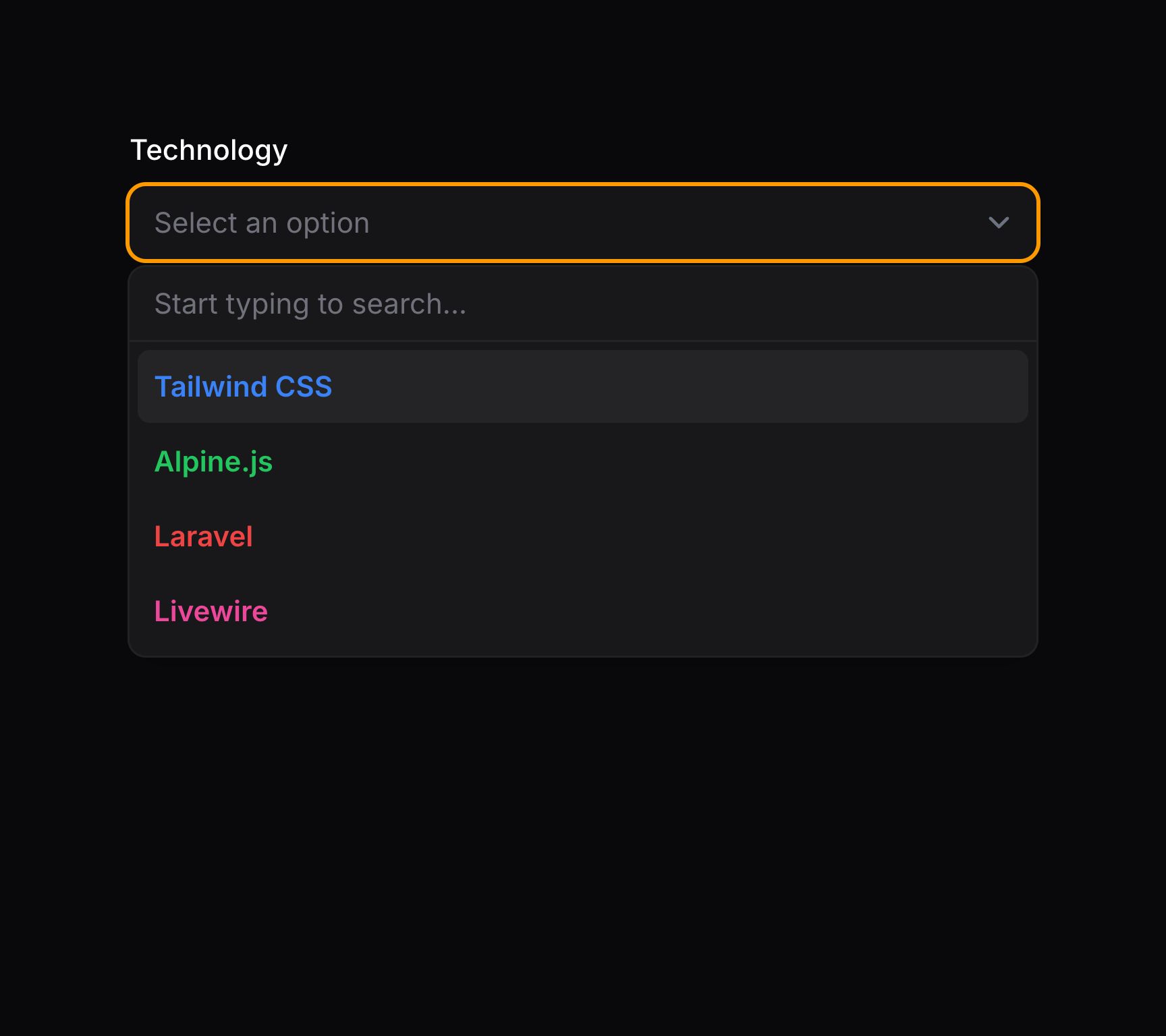 带 HTML 选项标签的选择器