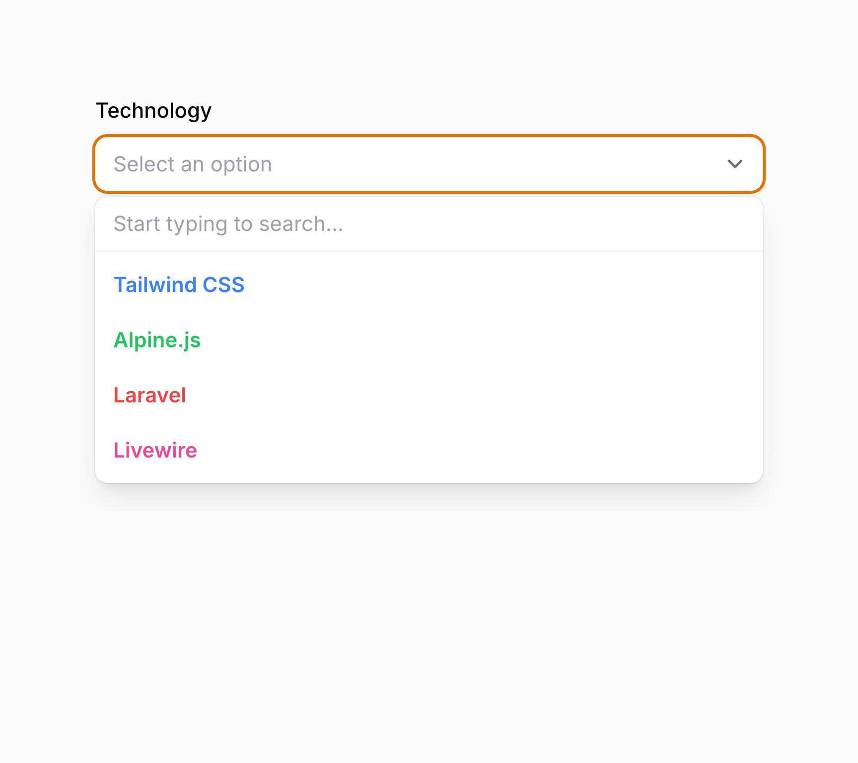带 HTML 选项标签的选择器