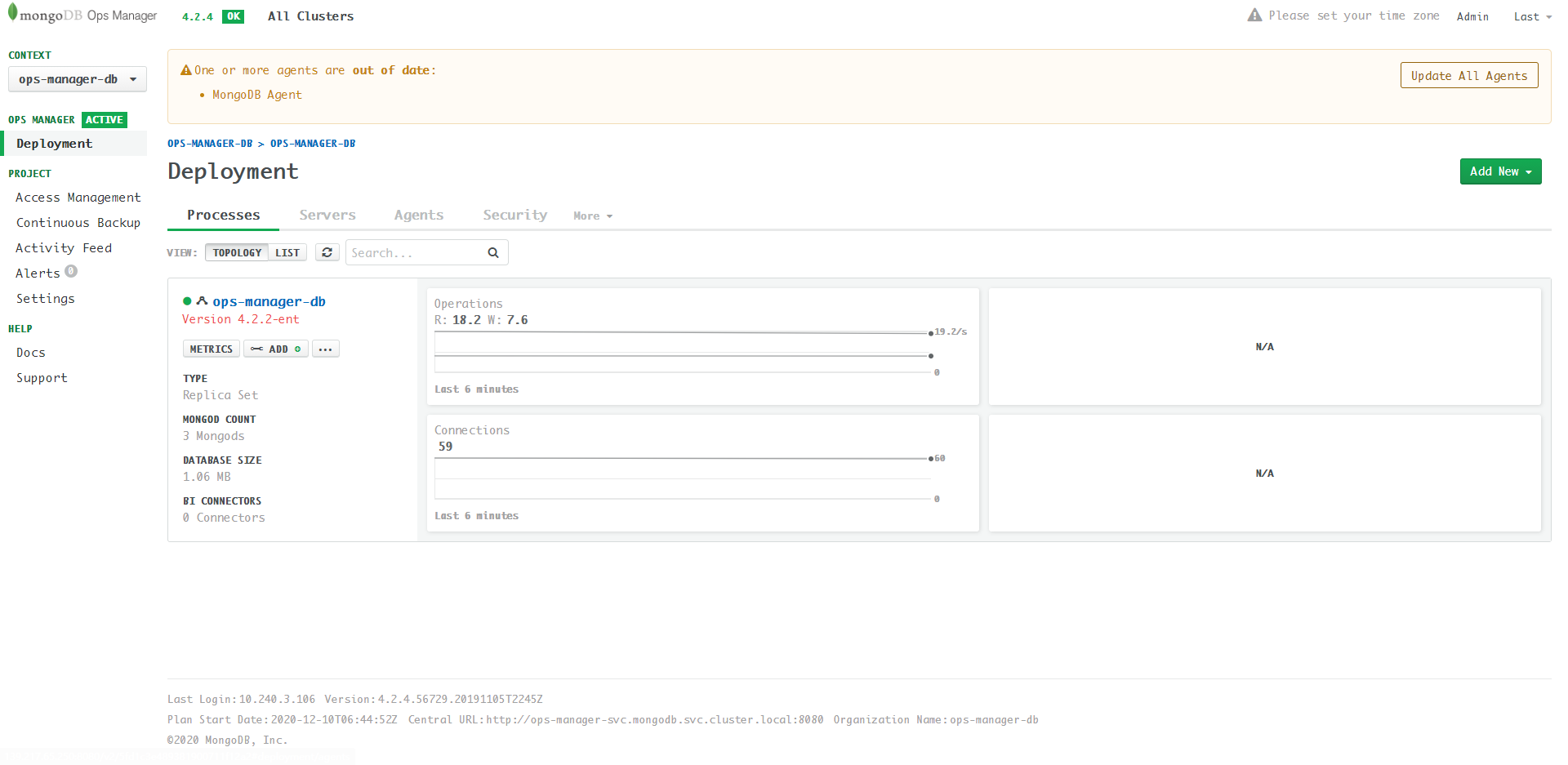MongoDB Ops Manager Deployment Processes