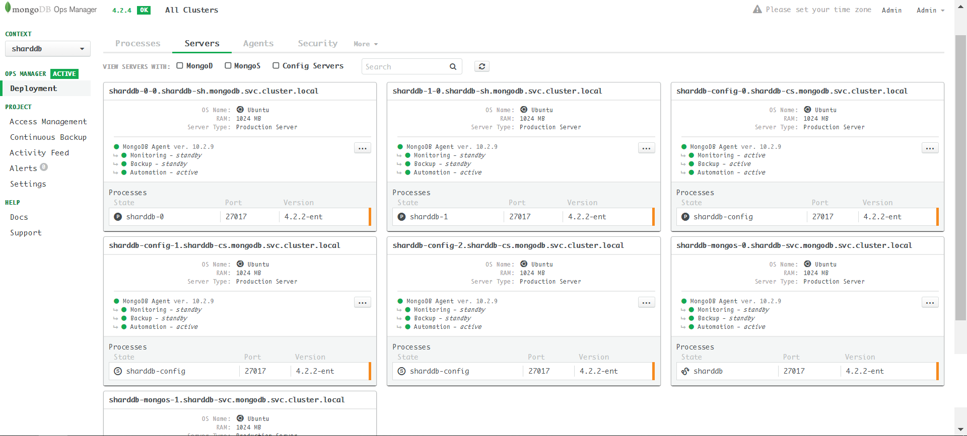 MongoDB Sharded Cluster Step1