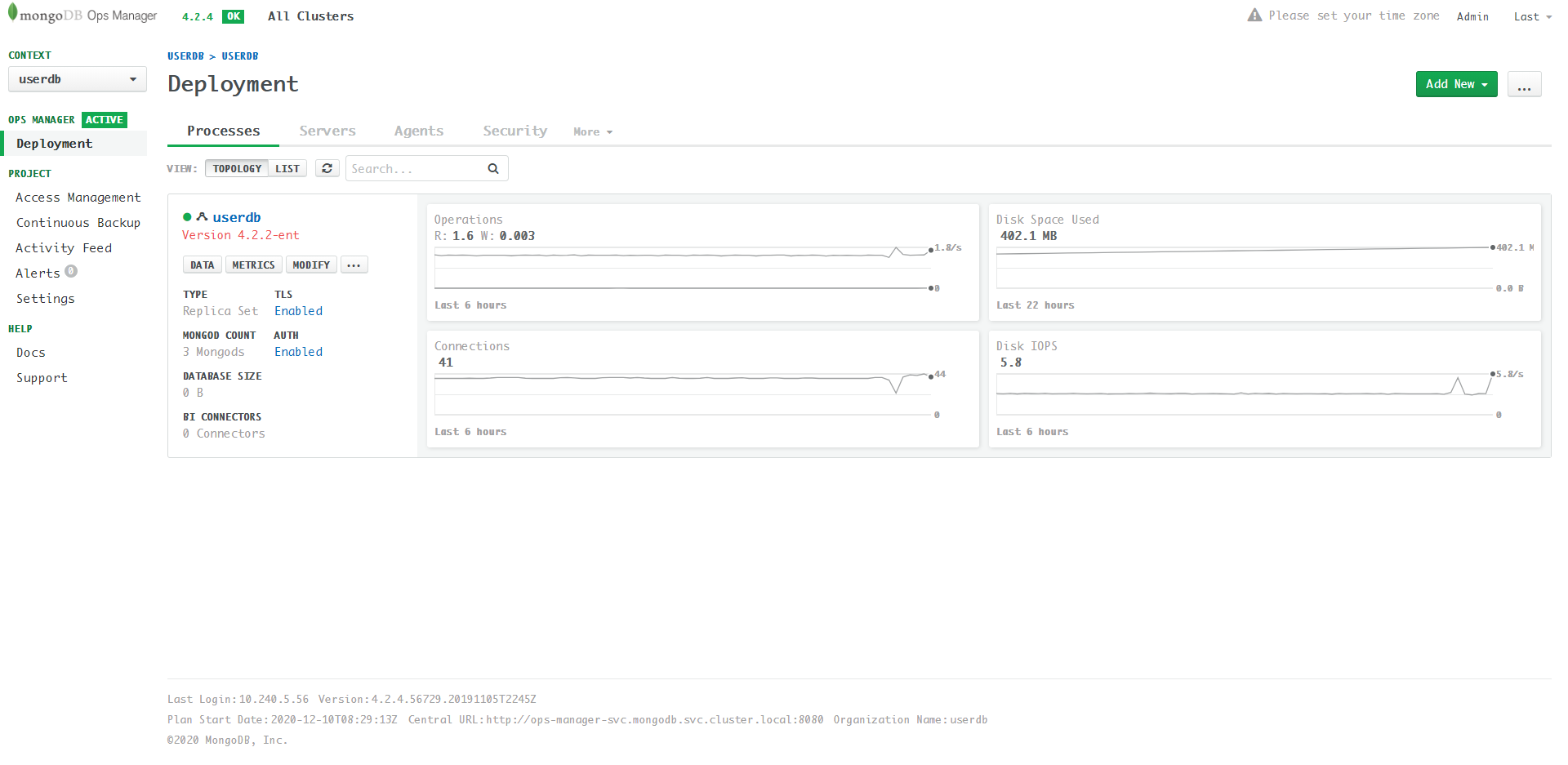 UserDB Deployment Completed
