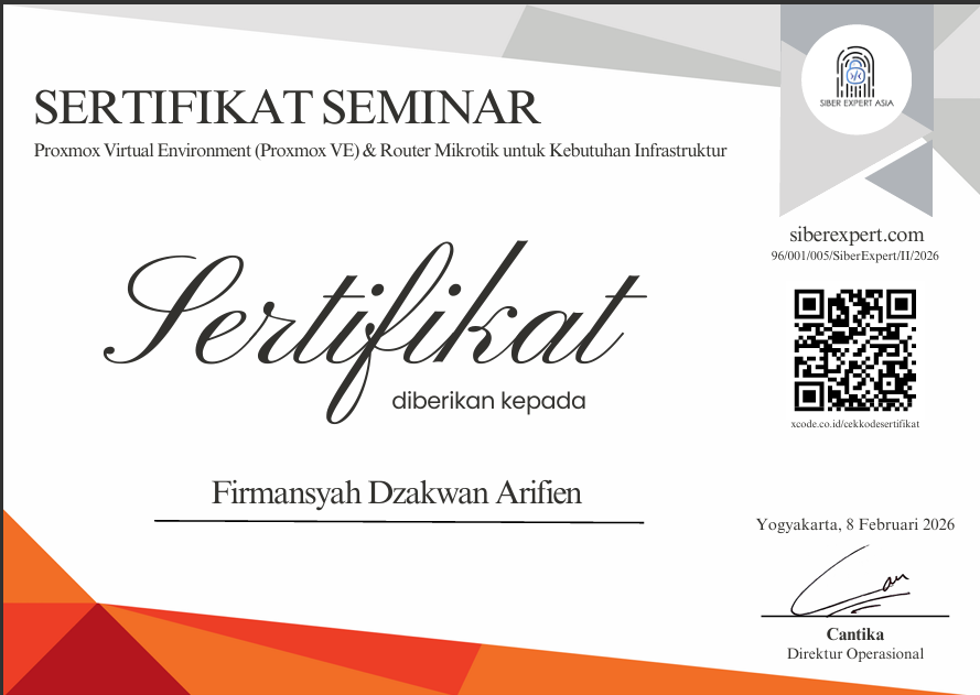 SiberExpert - PVE & Mikrotik Untuk Infra