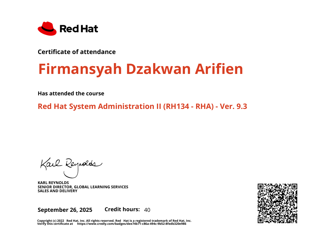Red Hat System Administration II (RH134-RHA) - Ver. 9.3