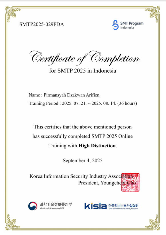 SMTP 2025 Cybersecurity Training
