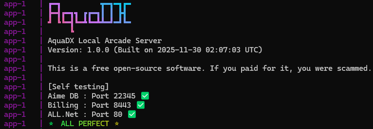 服务器启动成功示意