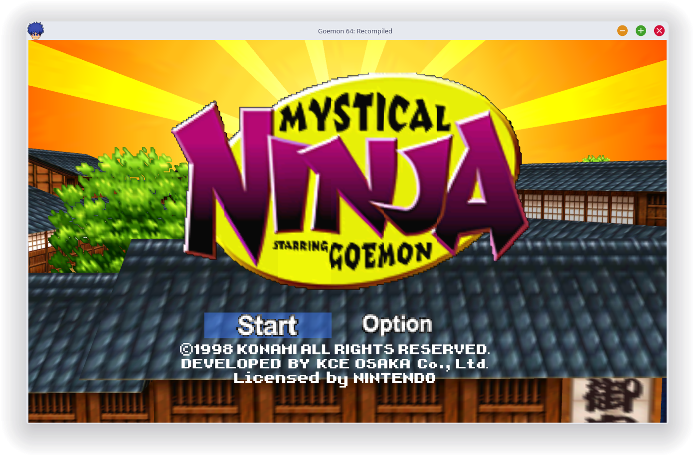 Title screen