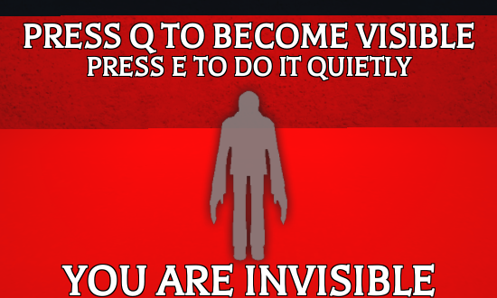 Showcase of invisibility and silent keys