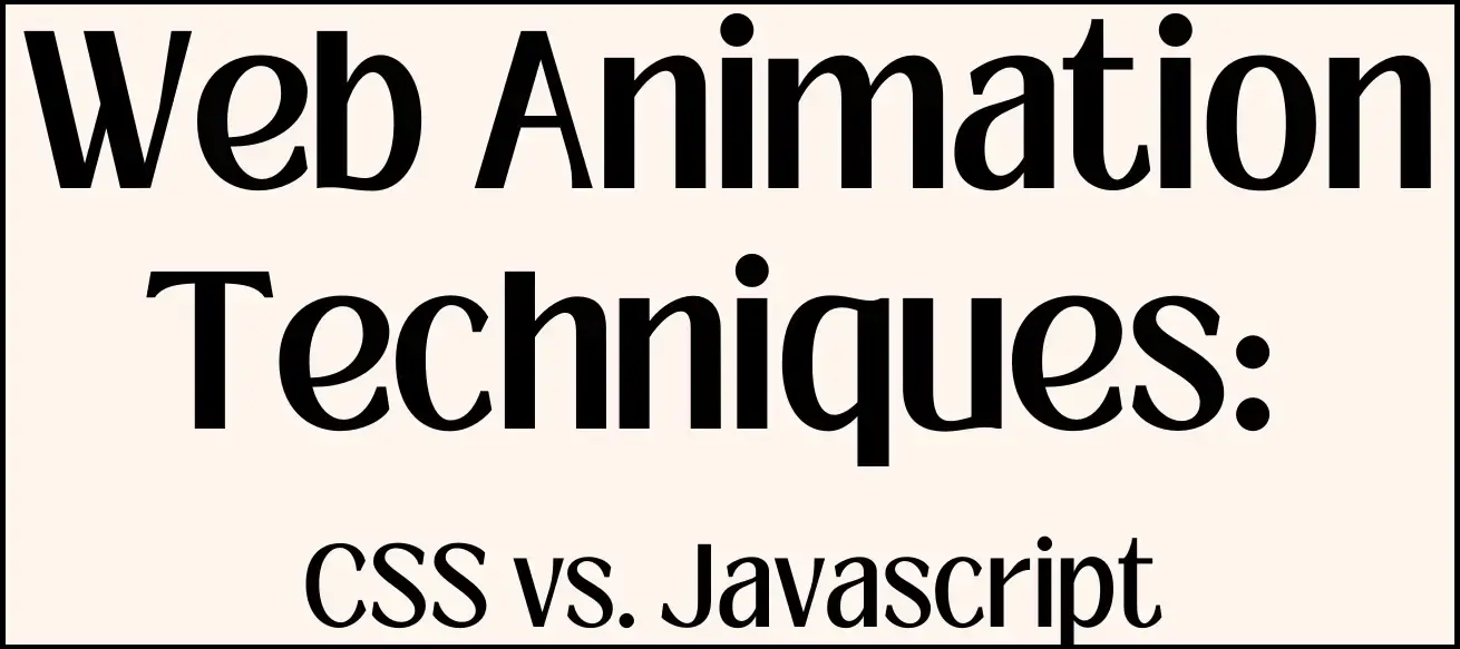 A logo that says web animation techniques.