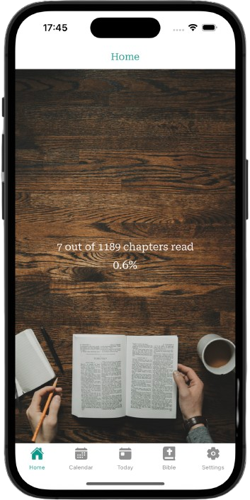 Biblical Year app preview on a phone