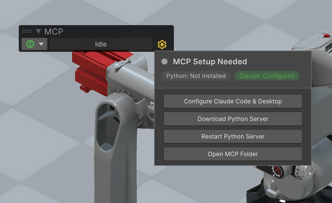 MCP Setup Popup