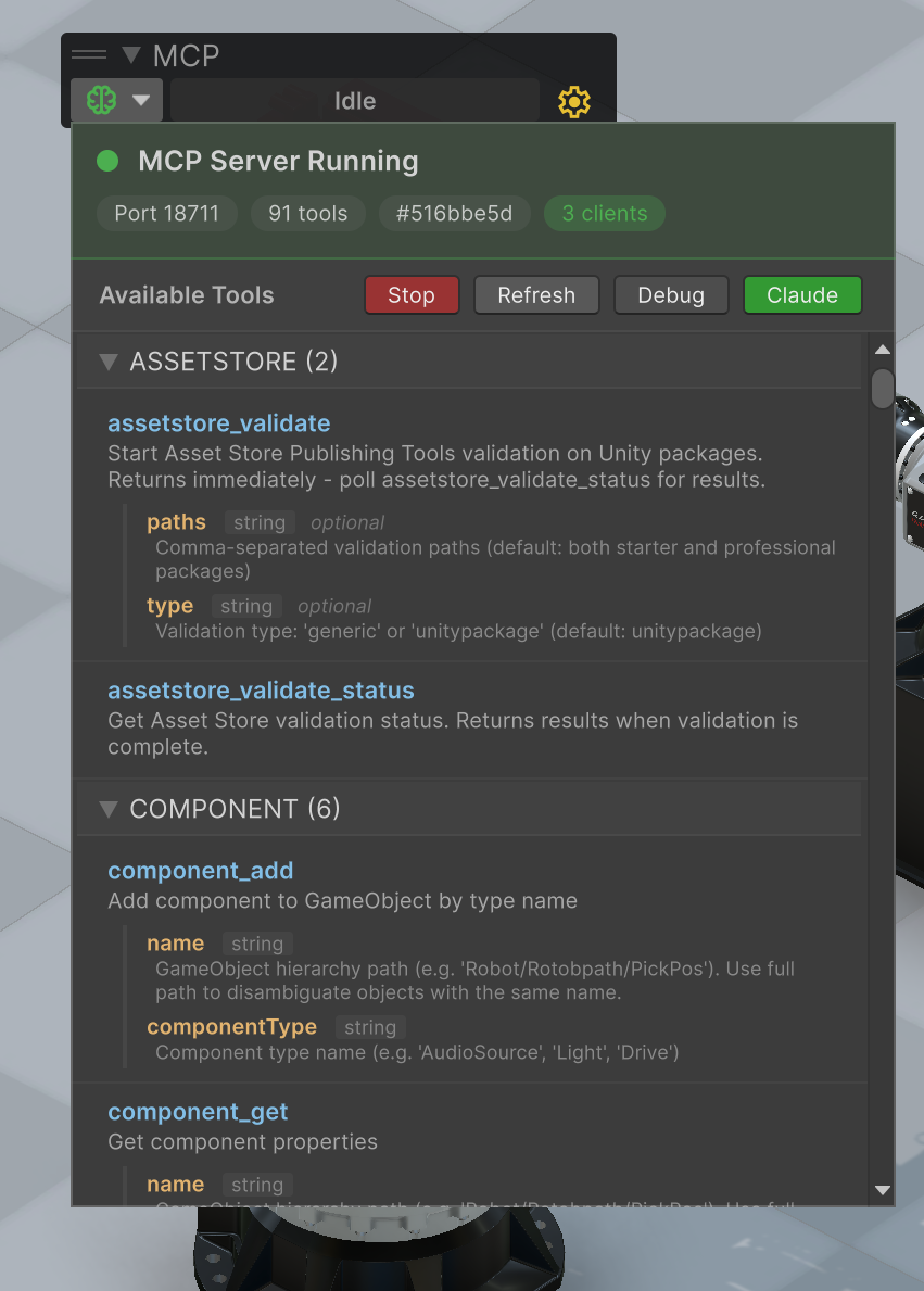 MCP Tools Panel
