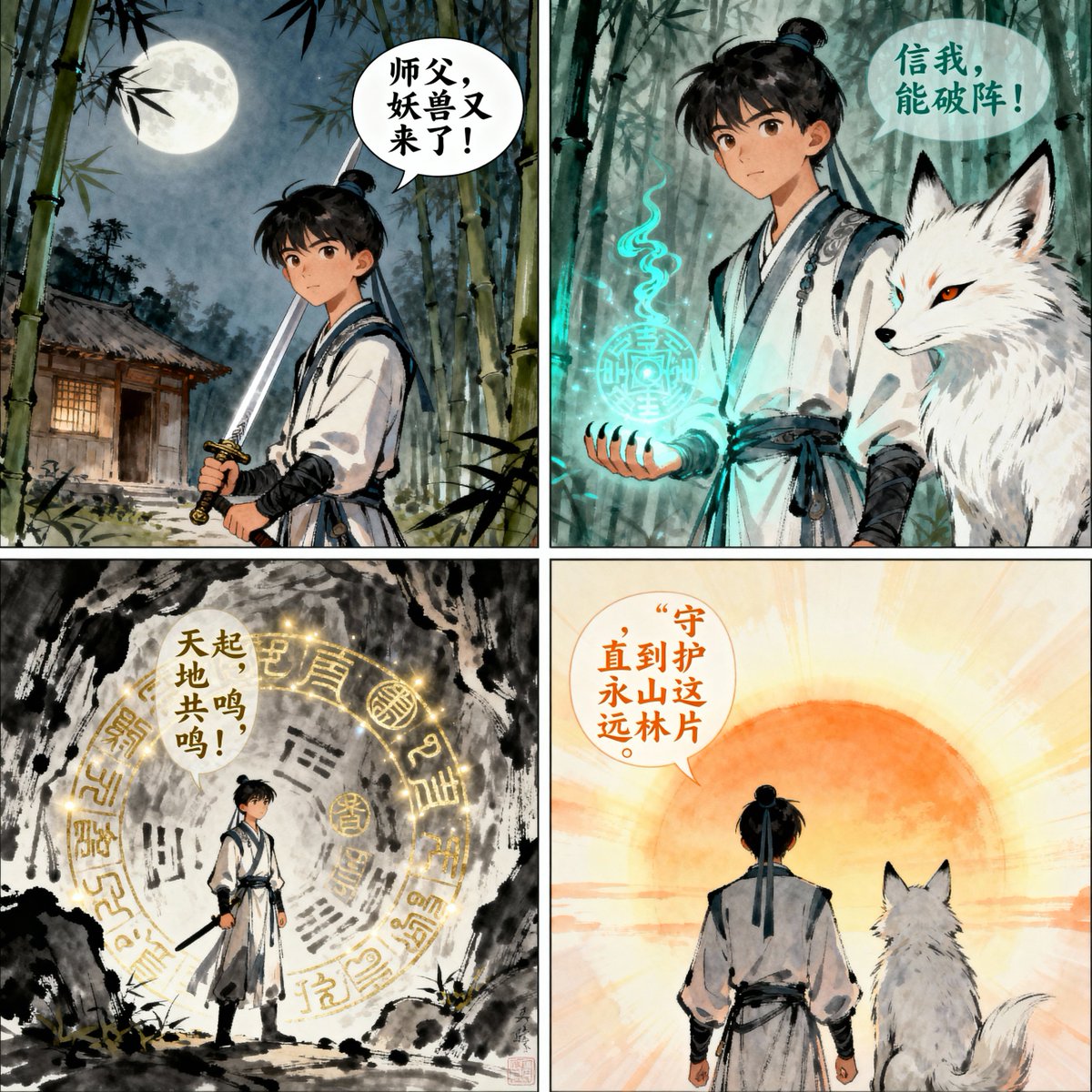 制作国风多格漫画