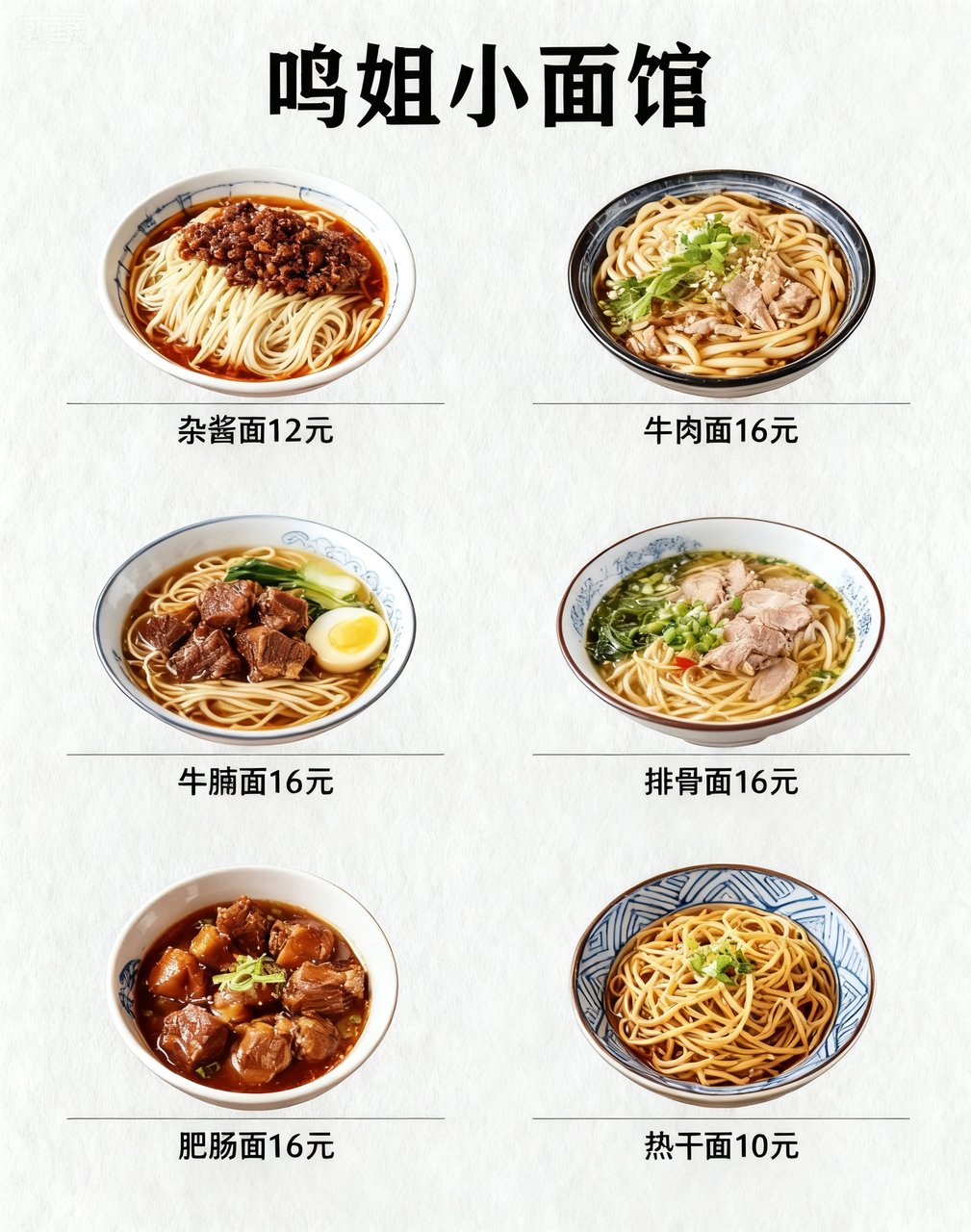 Creating Menu Price List - 1