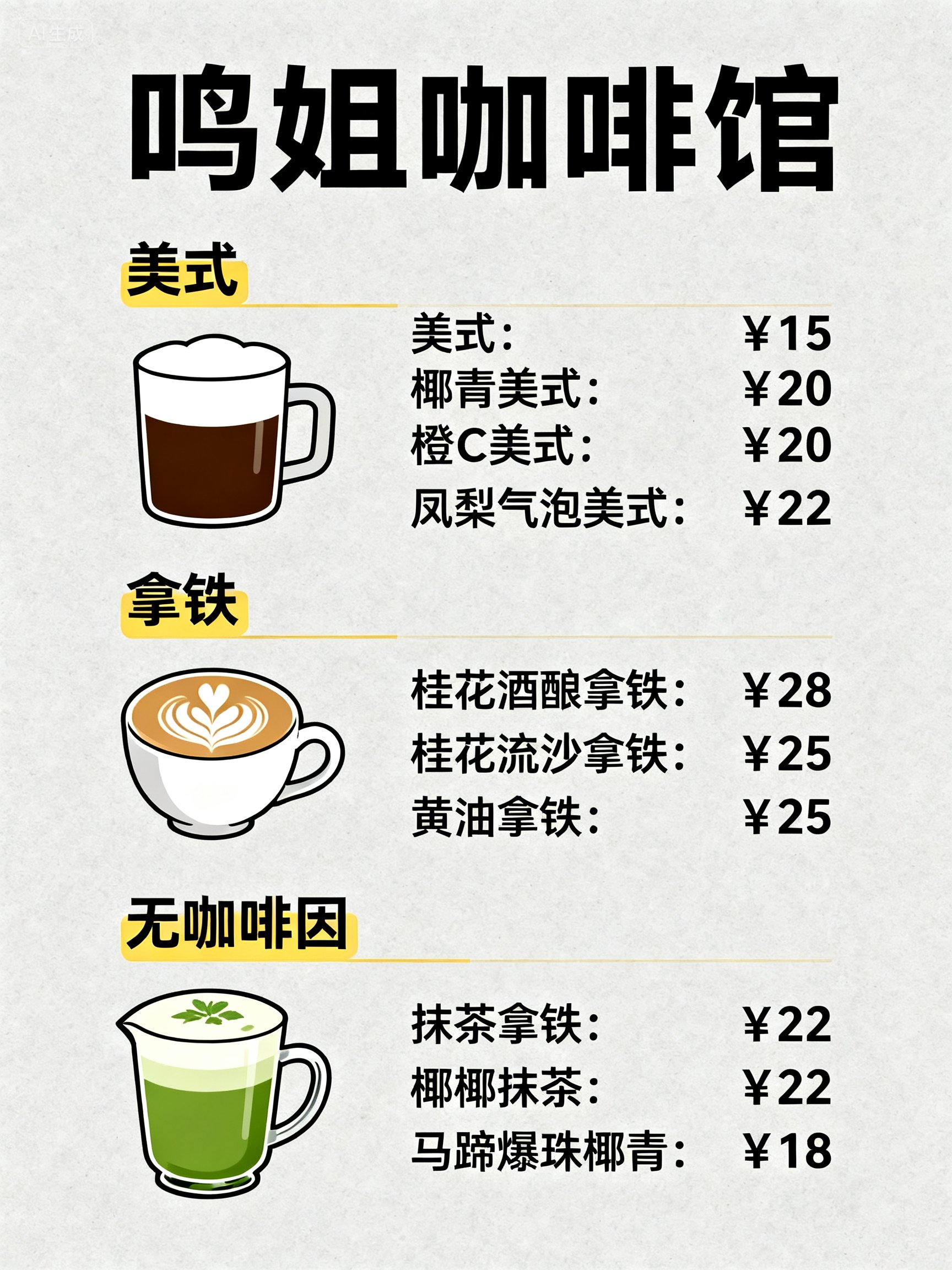 Creating Menu Price List - 2