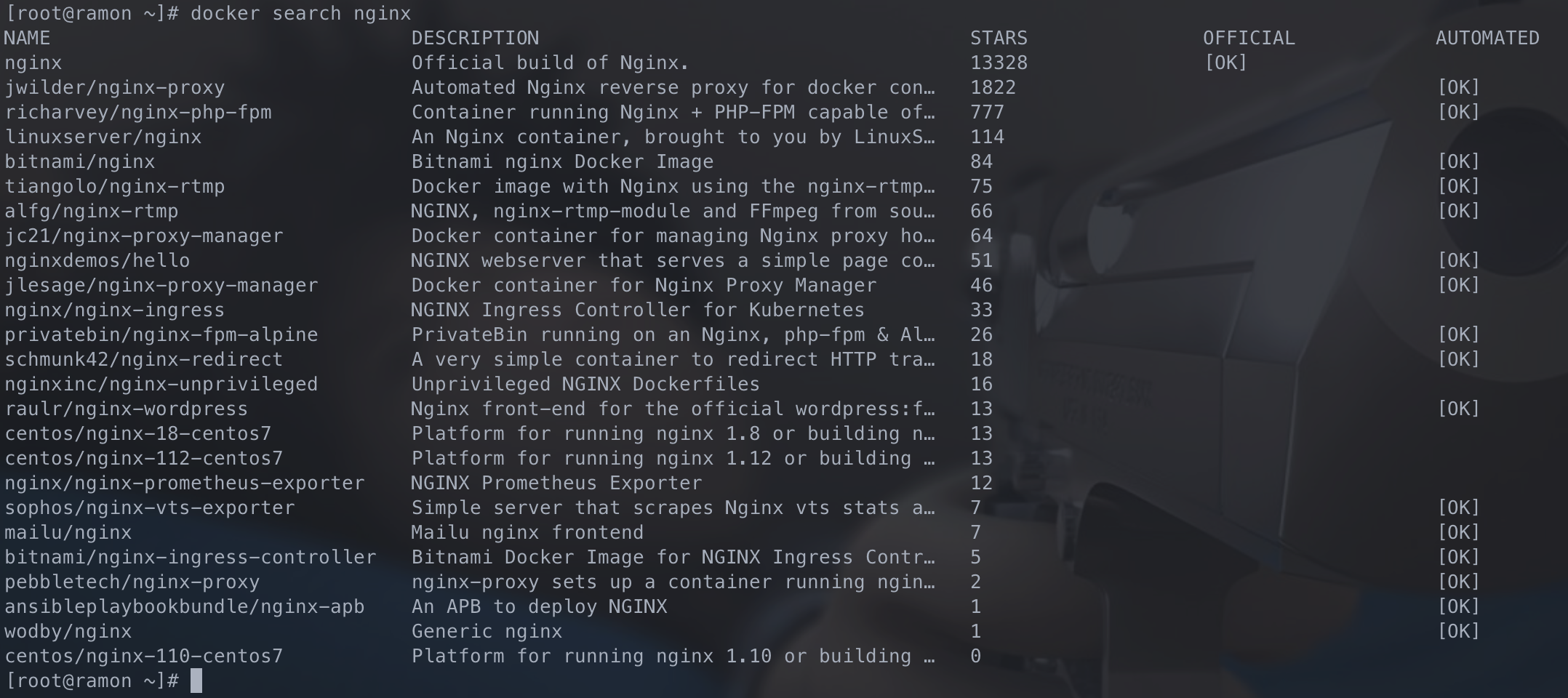 docker search