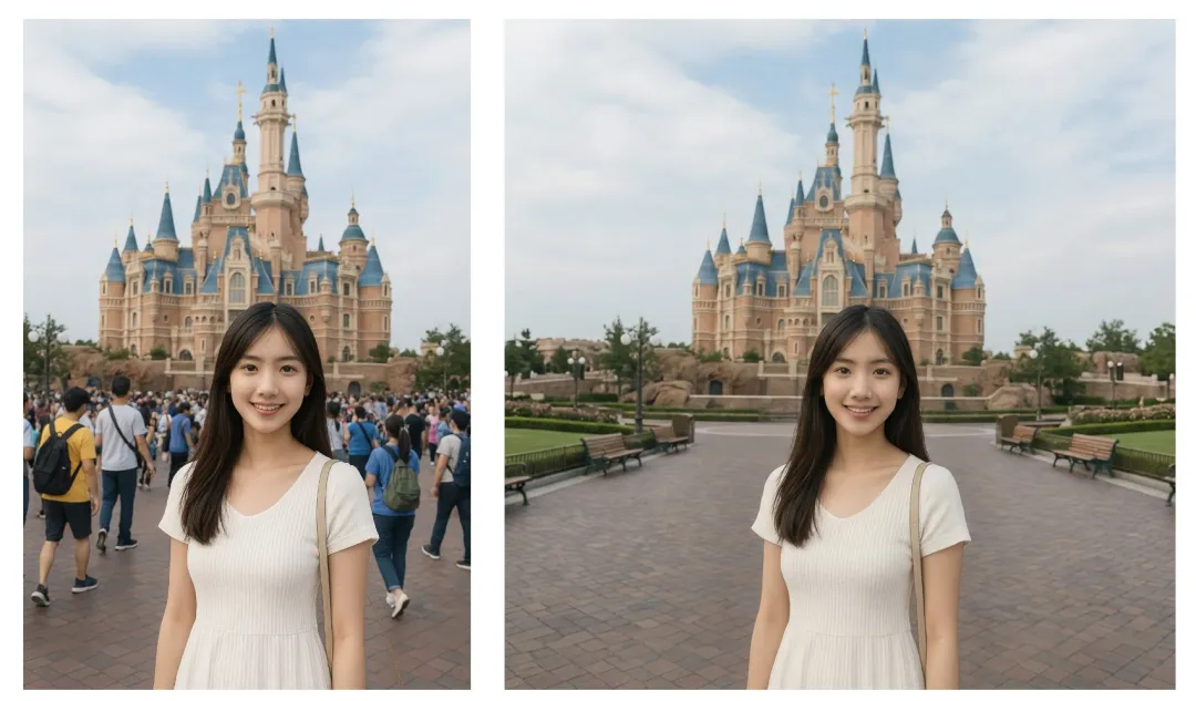 智能消除路人/清场