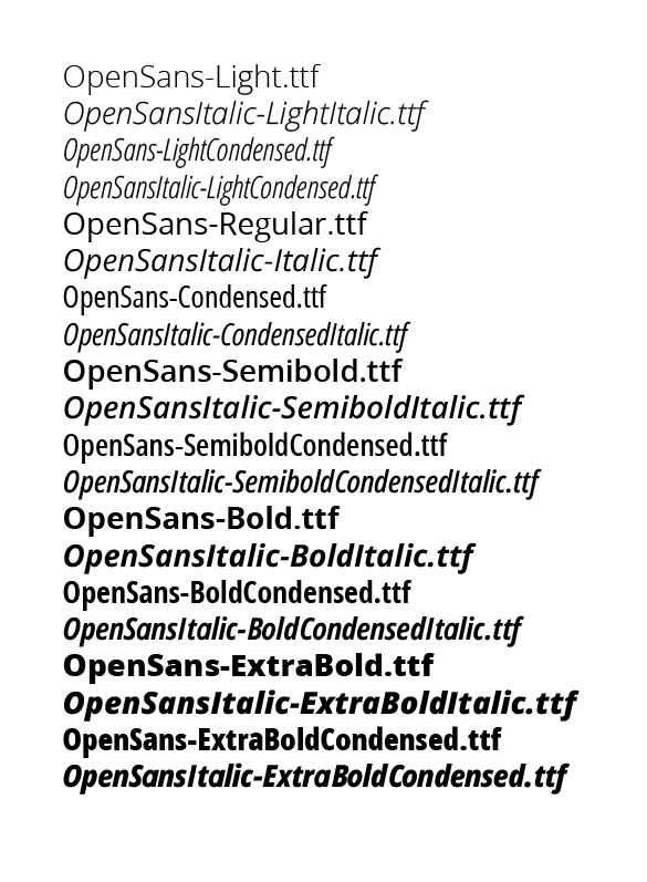 Open Sans sample