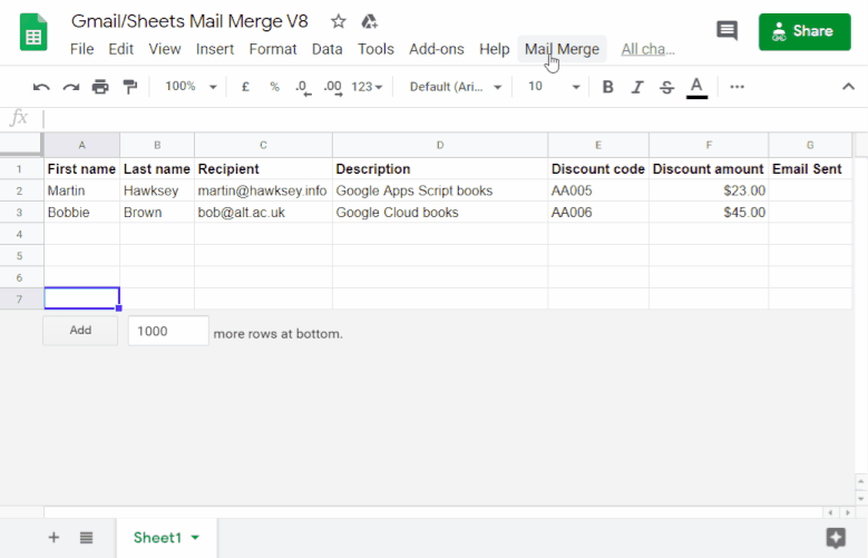 Create A Mail Merge Using Gmail And Google Sheets