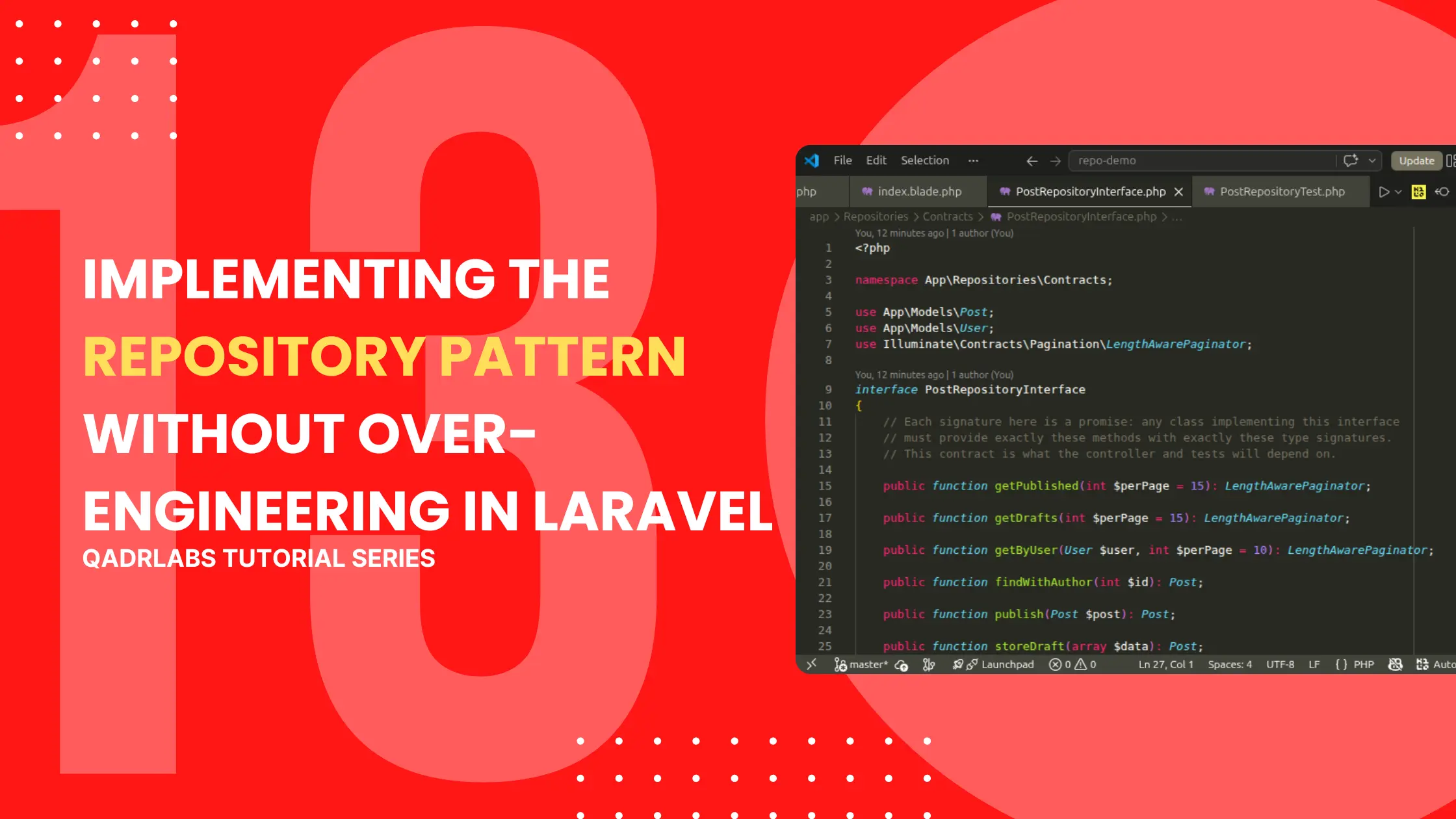 Implementing the Repository Pattern Without Over-Engineering in Laravel