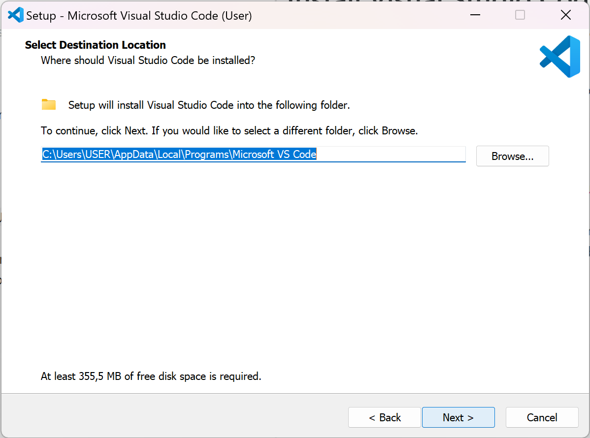 setup direktori vscode