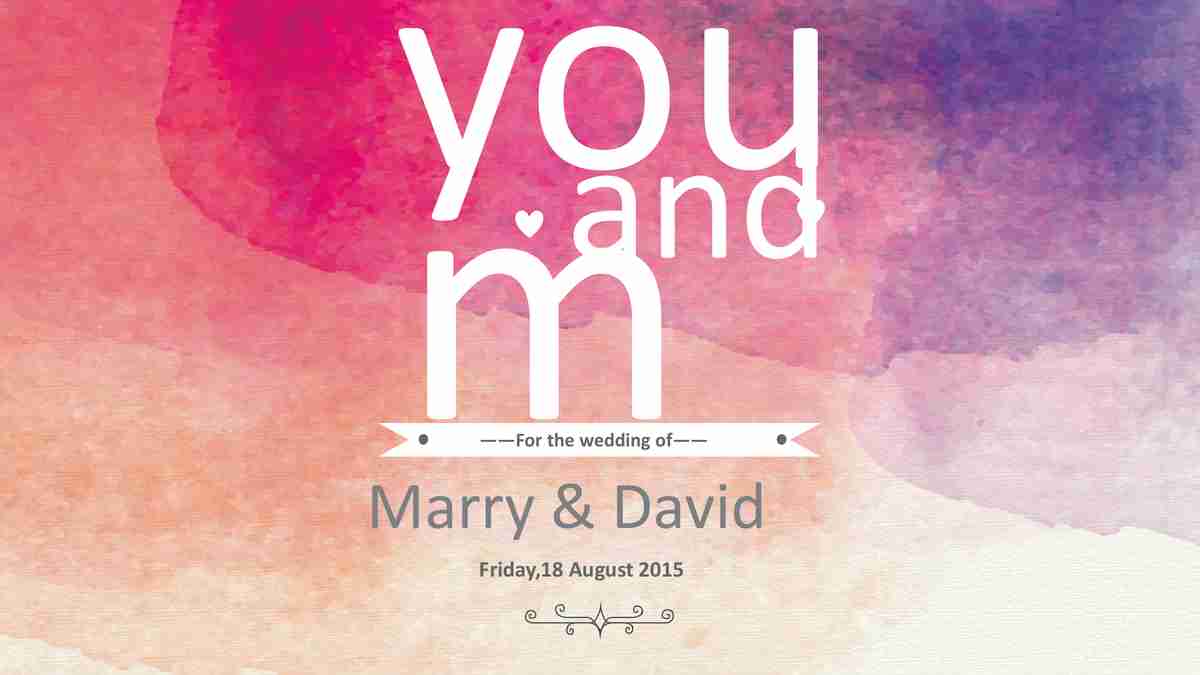 浪漫水彩风PPT模板