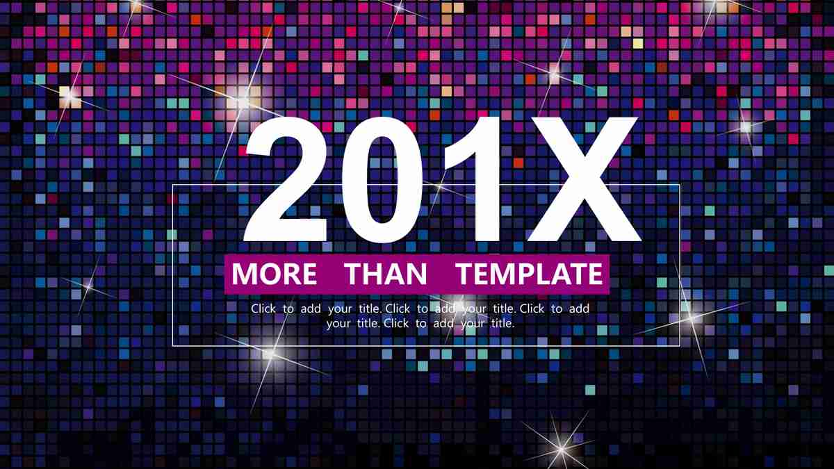 紫色星空主题PPT模板