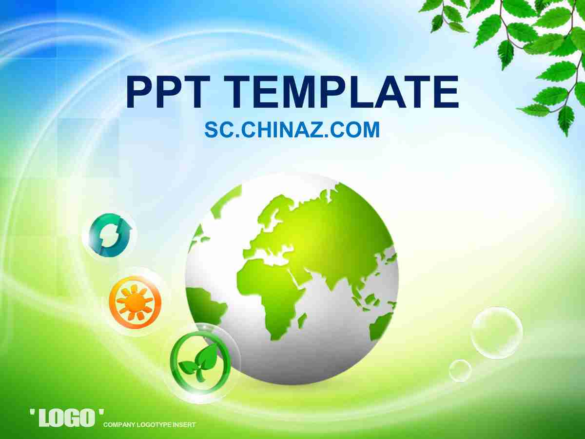 清新商务风 - 绿色与蓝色的和谐交响