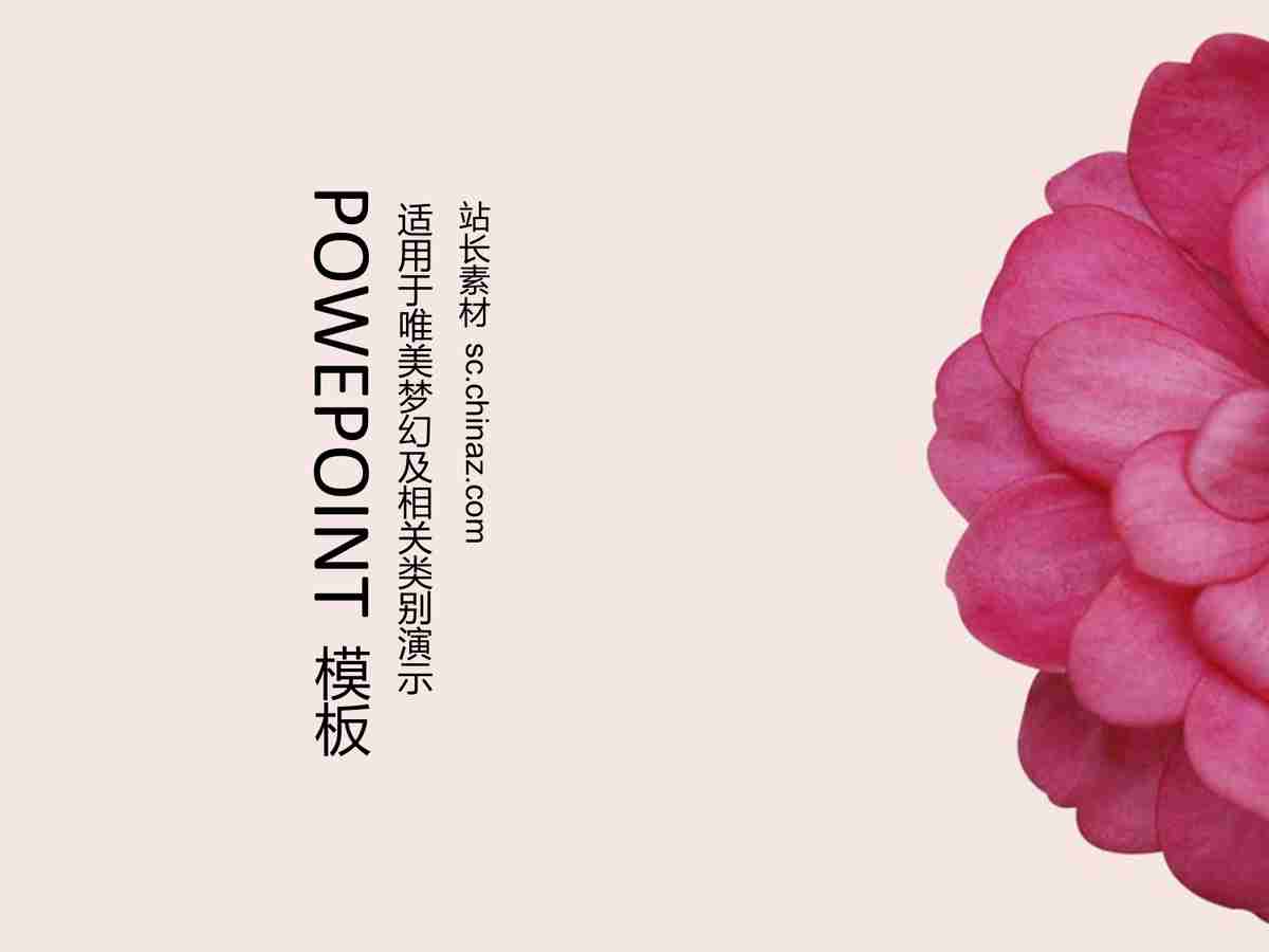 浪漫樱花主题PPT模板