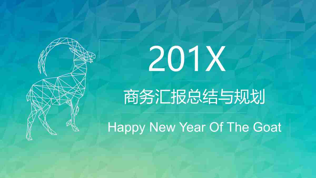201X年度商务计划与展望