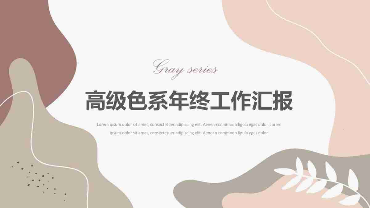 年度工作概述 - 高级色系