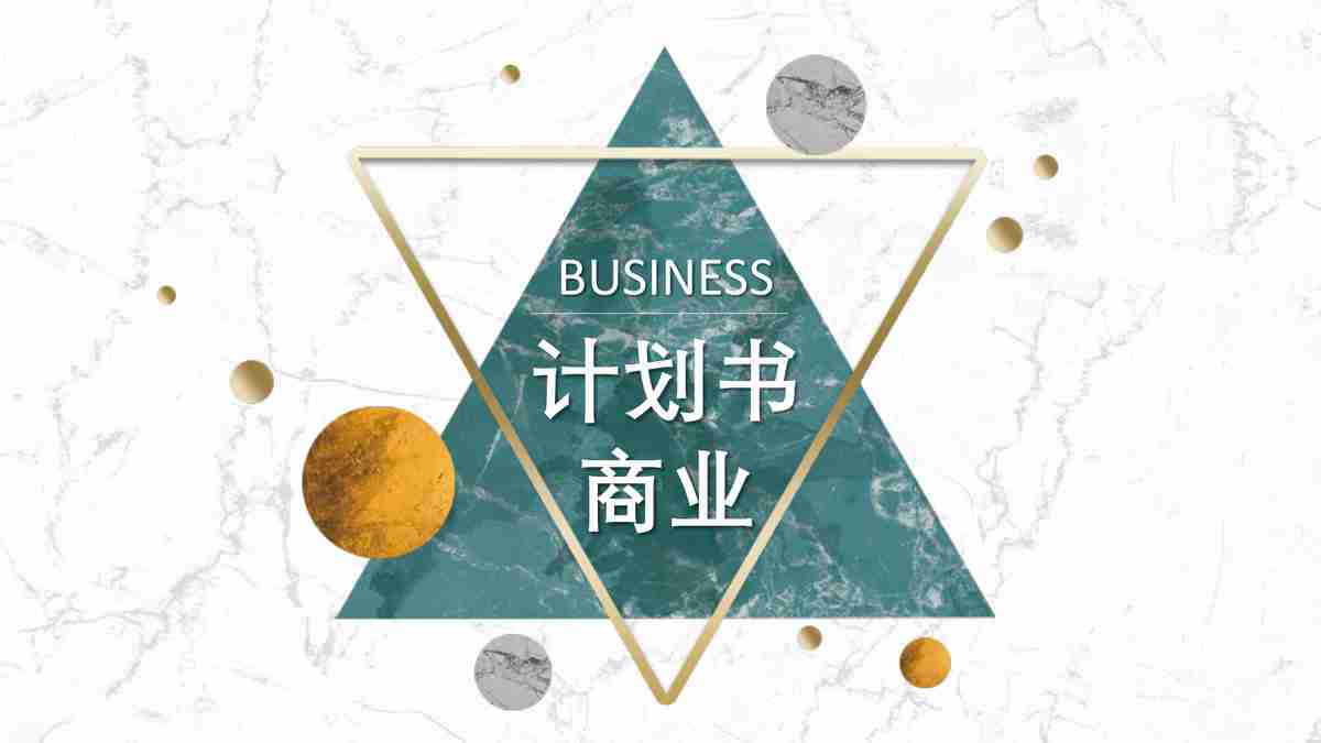 商业计划书精美PPT模板