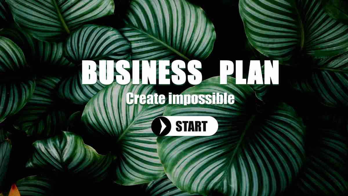 绿色商务计划书PPT模板