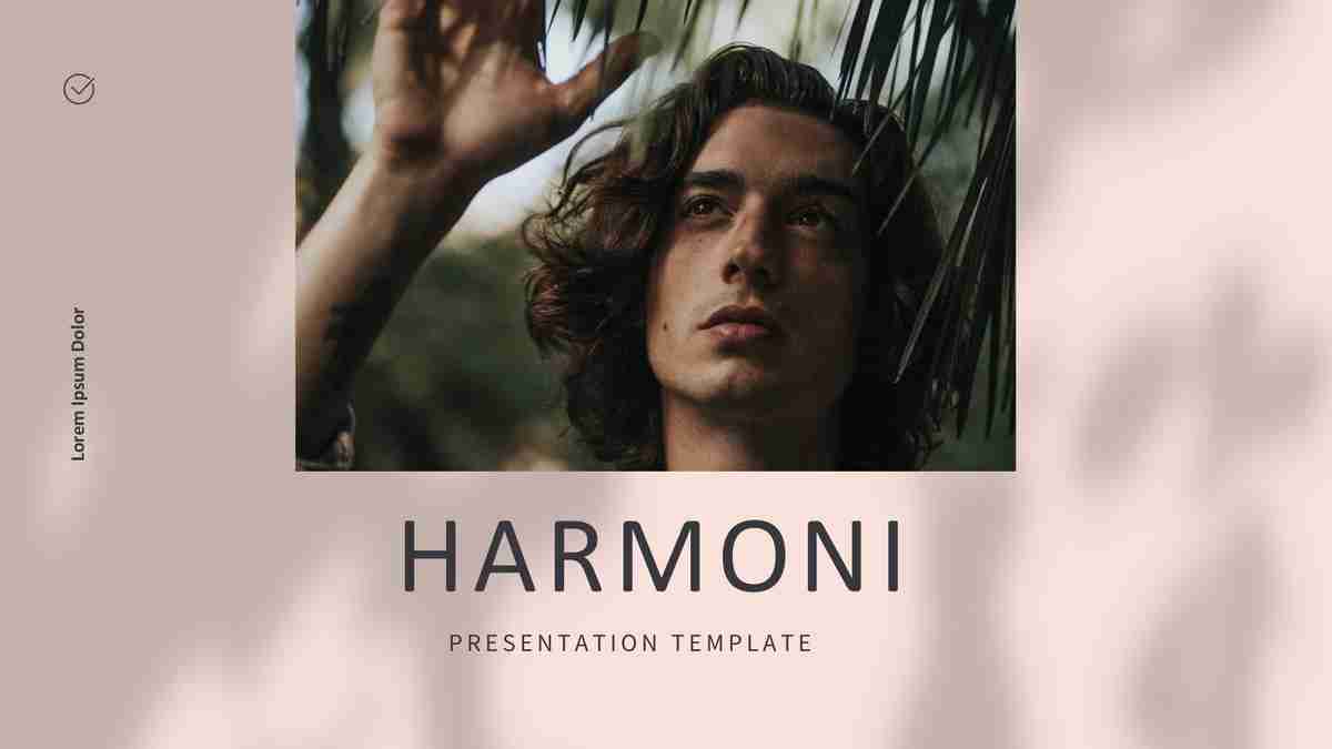 时尚简约风PPT模板 - '和谐之美'主题