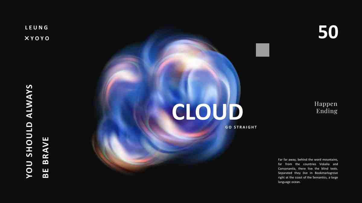 炫彩抽象商务PPT模板