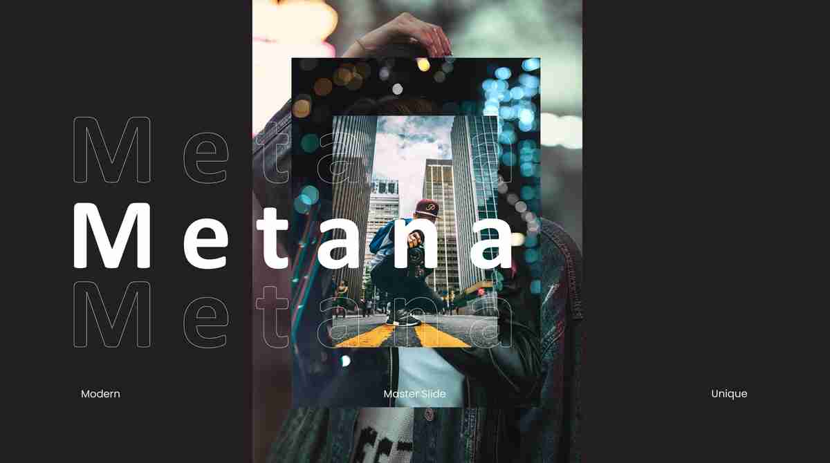 现代商务风PPT模板 - 'Metana' 风格